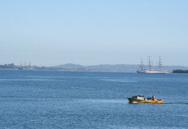 Tall ships in Ancud