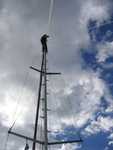 Reparatie in de mast